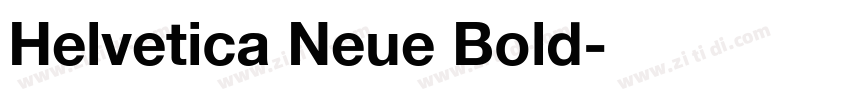 Helvetica Neue Bold字体转换
